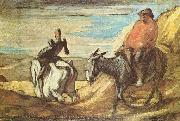 Sancho Pansa und Don Quichotte im Gebirge Honore Daumier